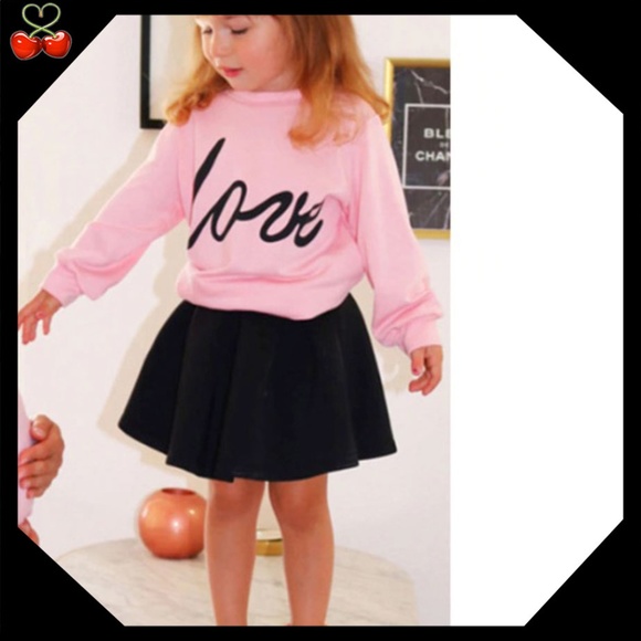 Mary's Cherries Boutique Other - 🍒 Girls Pink 💗  Love Sweater